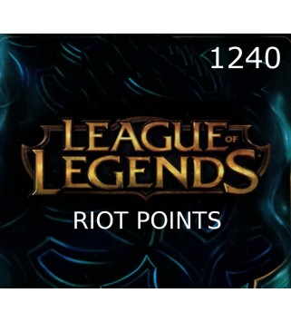 League of Legends 1240 RP Prepaid Card Key EUROPE